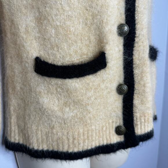 Alexa Chung X Madewell Ruby Cardigan Mohair Wool Blend Cream Casual Wardrobe XS - Picture 4 of 9